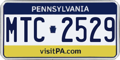 PA license plate MTC2529