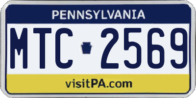 PA license plate MTC2569