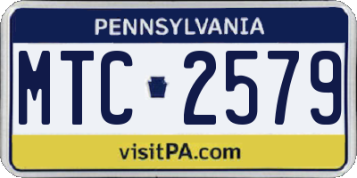PA license plate MTC2579