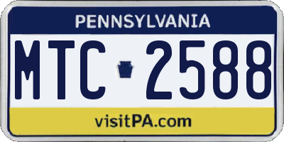 PA license plate MTC2588