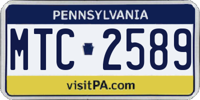 PA license plate MTC2589