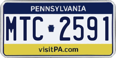 PA license plate MTC2591