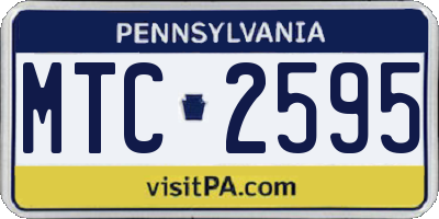 PA license plate MTC2595