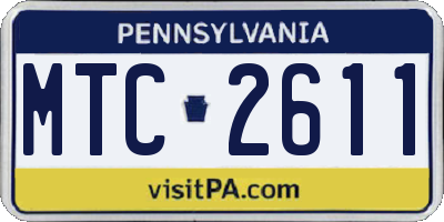 PA license plate MTC2611