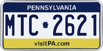 PA license plate MTC2621