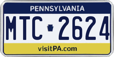 PA license plate MTC2624