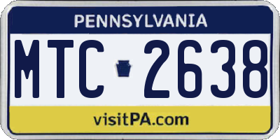 PA license plate MTC2638