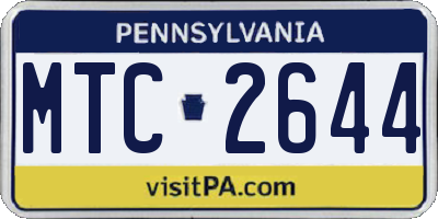 PA license plate MTC2644