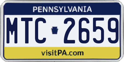 PA license plate MTC2659