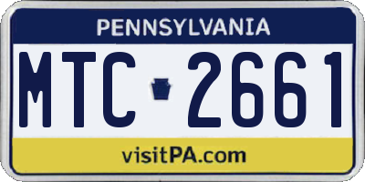 PA license plate MTC2661