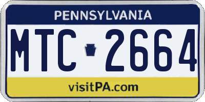PA license plate MTC2664