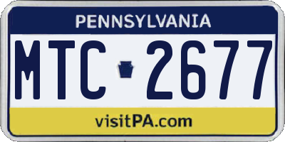 PA license plate MTC2677