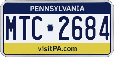 PA license plate MTC2684