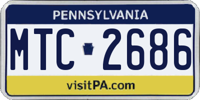 PA license plate MTC2686