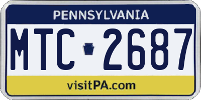 PA license plate MTC2687
