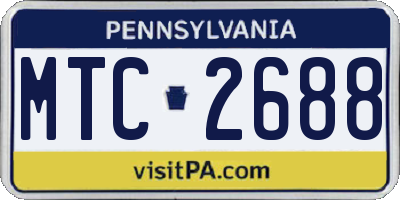 PA license plate MTC2688