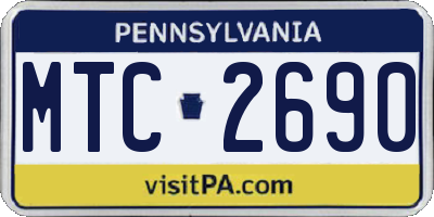 PA license plate MTC2690
