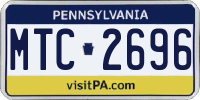 PA license plate MTC2696