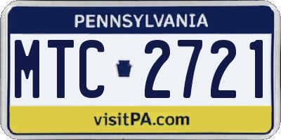 PA license plate MTC2721