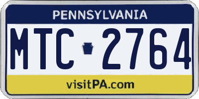 PA license plate MTC2764