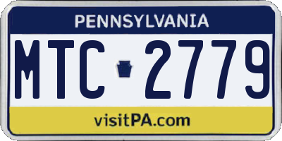 PA license plate MTC2779