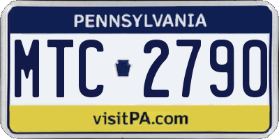 PA license plate MTC2790