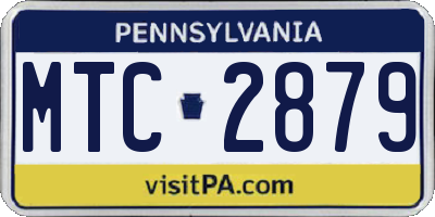 PA license plate MTC2879