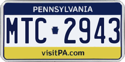 PA license plate MTC2943