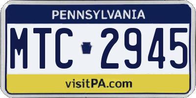 PA license plate MTC2945