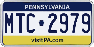 PA license plate MTC2979