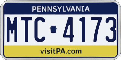 PA license plate MTC4173