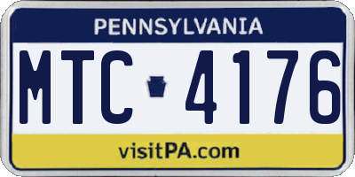 PA license plate MTC4176