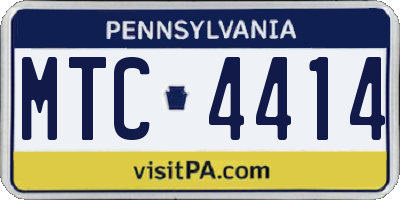 PA license plate MTC4414