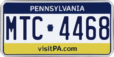 PA license plate MTC4468
