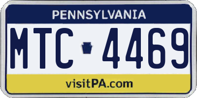 PA license plate MTC4469