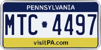 PA license plate MTC4497