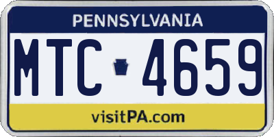 PA license plate MTC4659