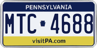PA license plate MTC4688