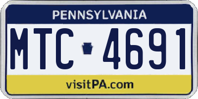 PA license plate MTC4691