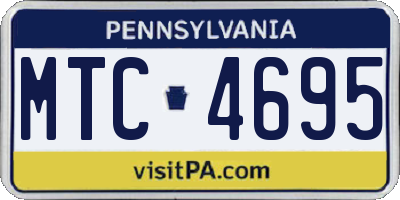 PA license plate MTC4695