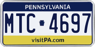 PA license plate MTC4697