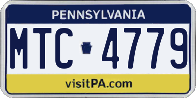 PA license plate MTC4779