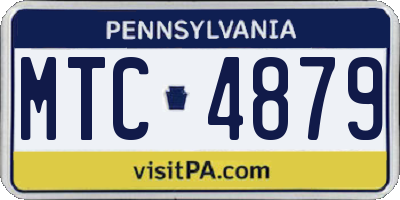 PA license plate MTC4879