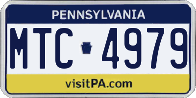 PA license plate MTC4979