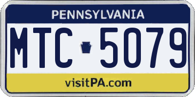 PA license plate MTC5079