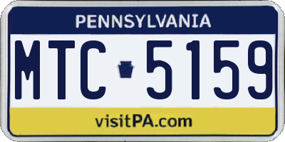 PA license plate MTC5159