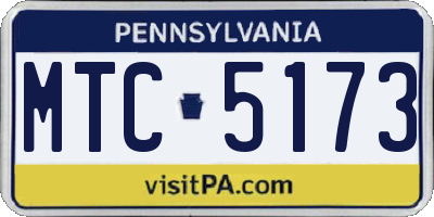 PA license plate MTC5173
