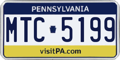 PA license plate MTC5199