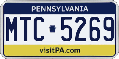 PA license plate MTC5269