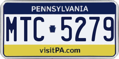 PA license plate MTC5279